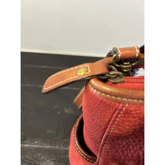 Vintage Fossil Red Pebbled Leather Purse Shoulder Bag - Picture 6 of 13